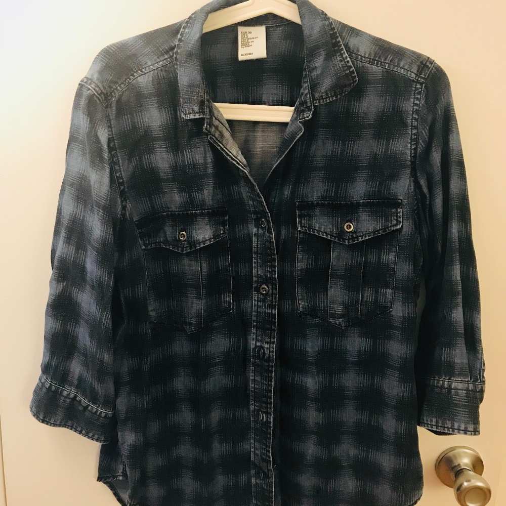 denim top